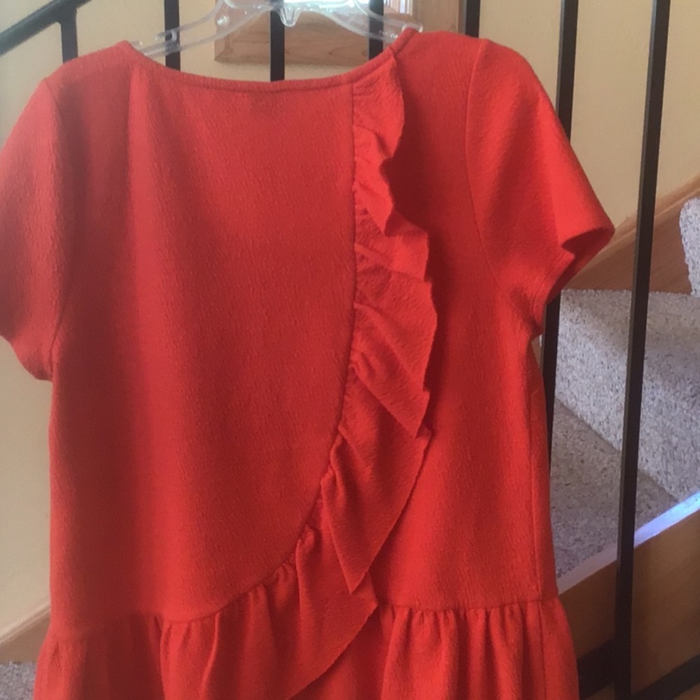 Anthropologie Postage Stamp Ruffle Top  Size L